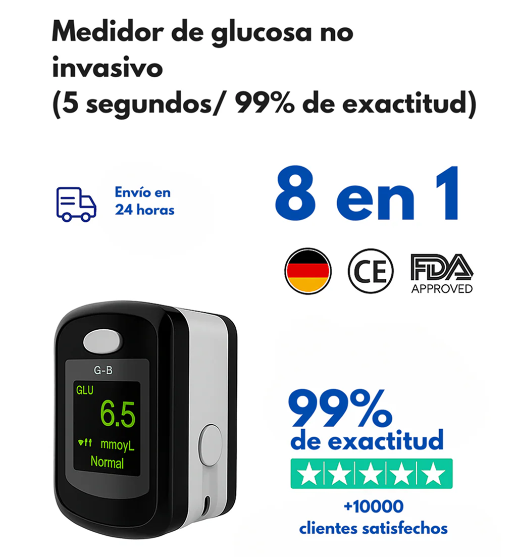 Monitor glucosa sin pinchazos GlucoSmart